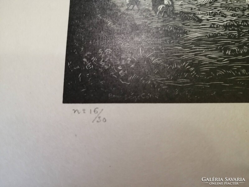 PAUL EMILÉ COLIN /1867-1949/ ORIGINAL WOODCUT 16/30