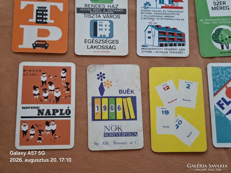 Kártyanaptár 1966 évek !  16 db  !