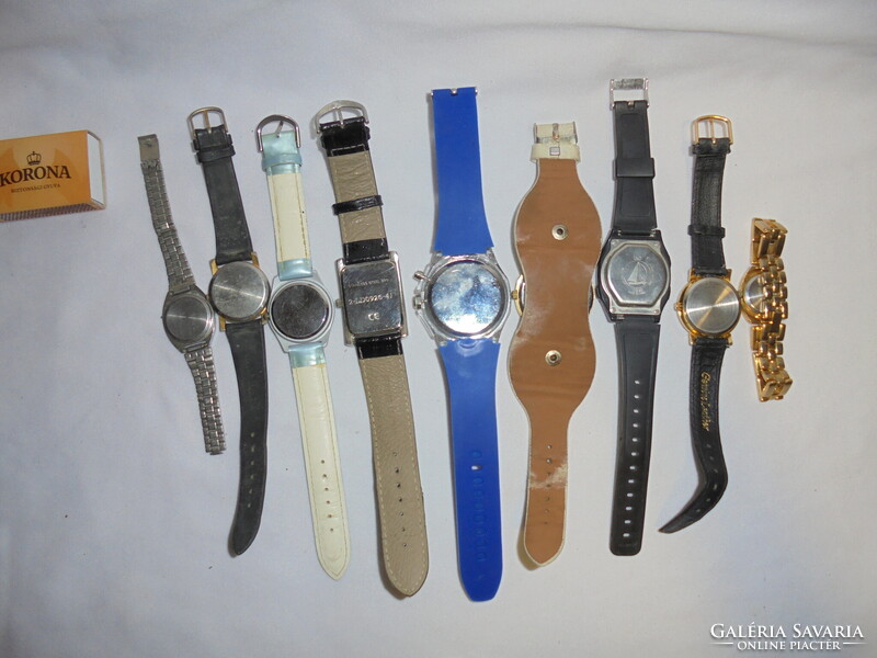 Kilenc darab retro quartz karóra együtt - javításra, alkatrésznek