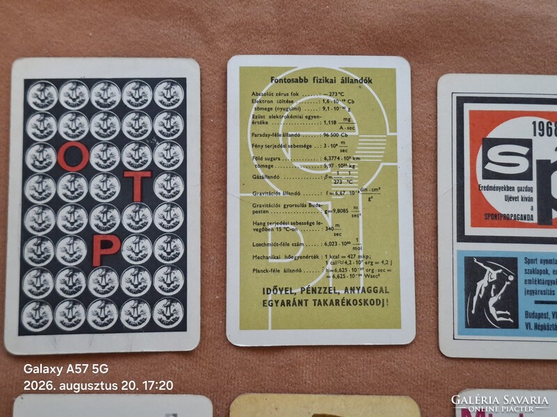 Kártyanaptár 1968 évek !  23 db  !