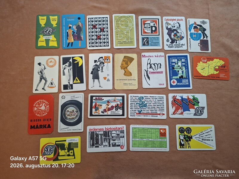 Kártyanaptár 1968 évek !  23 db  !