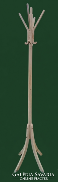 Natúr tömör keményfa állófogas / kabáttartó (182 cm) 1920