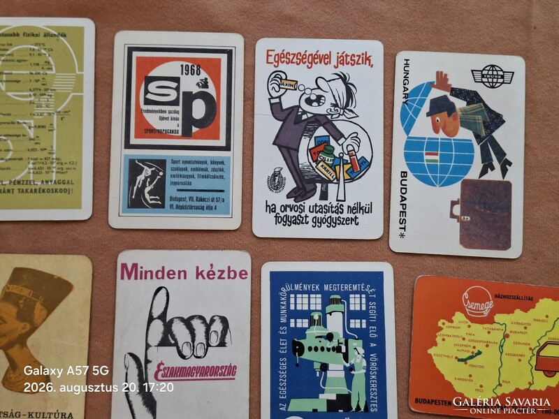 Kártyanaptár 1968 évek !  23 db  !