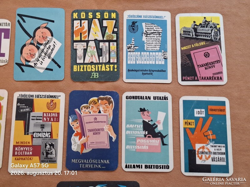 Kártyanaptár 1961 évek !  11 db  !