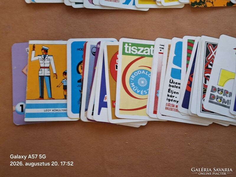 Kártyanaptár 1970 évek ! 295 db ! 1970- 1979 ig vannak !  150 ft / db ára !