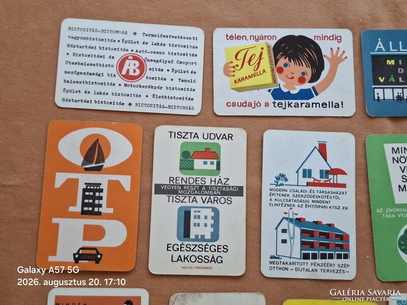 Kártyanaptár 1966 évek !  16 db  !