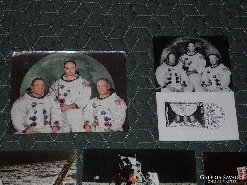 Képeslap,8 db,USA,NASA,űrkutatás,APOLLO 11 holdra szállás,Armstrong,Collins,Aldrin űrhajós,1969-