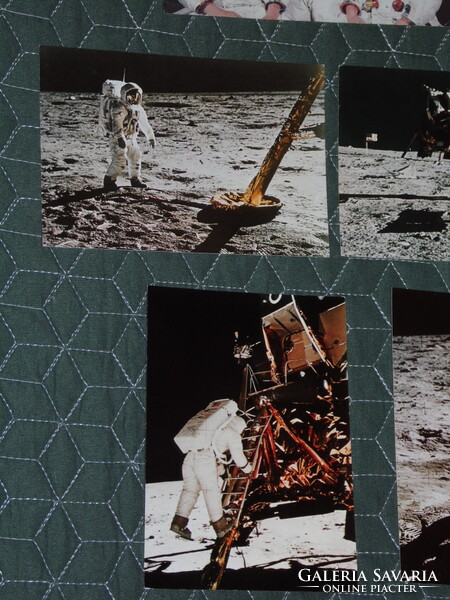 Képeslap,8 db,USA,NASA,űrkutatás,APOLLO 11 holdra szállás,Armstrong,Collins,Aldrin űrhajós,1969-