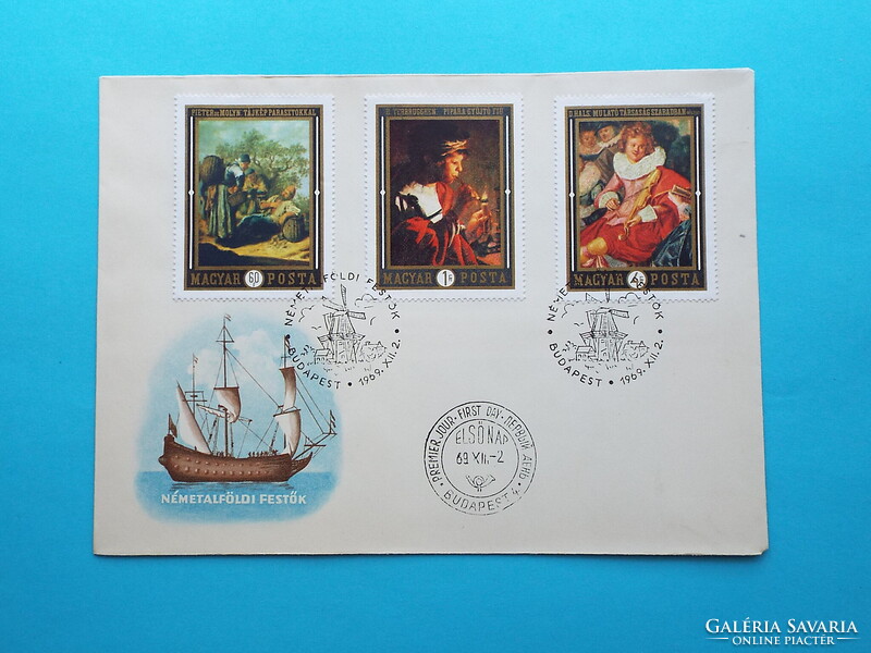 FDC (C4/2) - 1969. Festmények VII. sor - Németalföldi festők - (Kat.: 450.-)