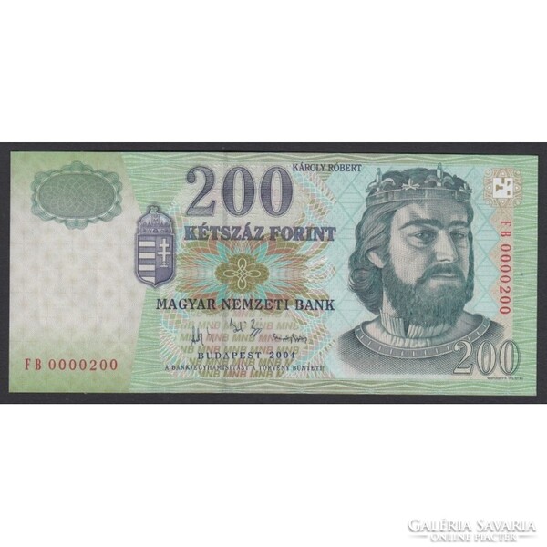 Magyarország,200 forint 2004 FB - ALACSONY SORSZÁM UNC