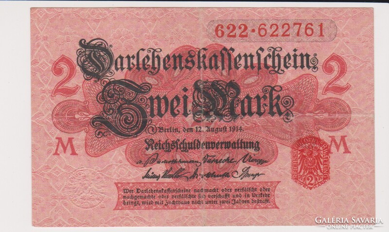 Német Birodalom 2 márka 1914  VF    /B2/
