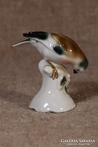 Grafenthal porcelán madár figura ágon Németország 1980