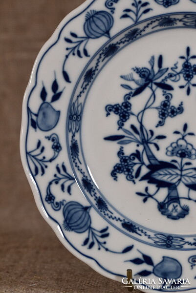 Meissen porcelán desszerttányér Blue Onion Zwiebelmuster kék hagyma kobalt Németország