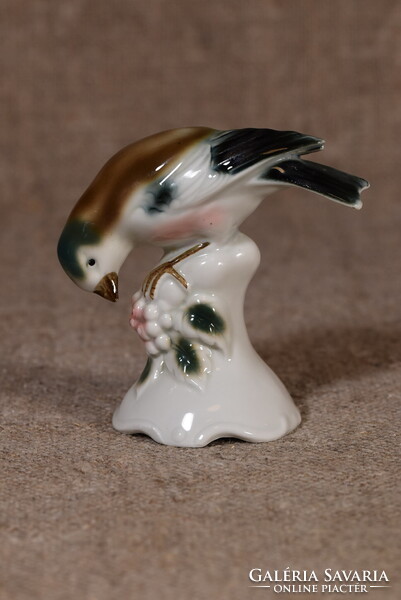Grafenthal porcelán madár figura ágon Németország 1980