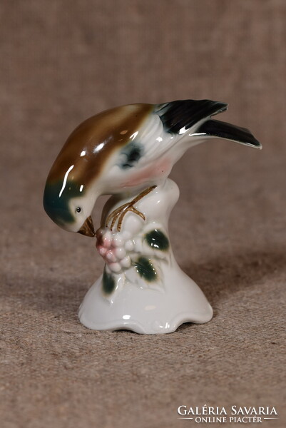 Grafenthal porcelán madár figura ágon Németország 1980