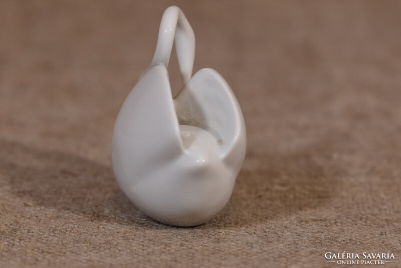 Hollóháza porcelán hattyú figura Art Deco stílus Magyarország 1960-as évek
