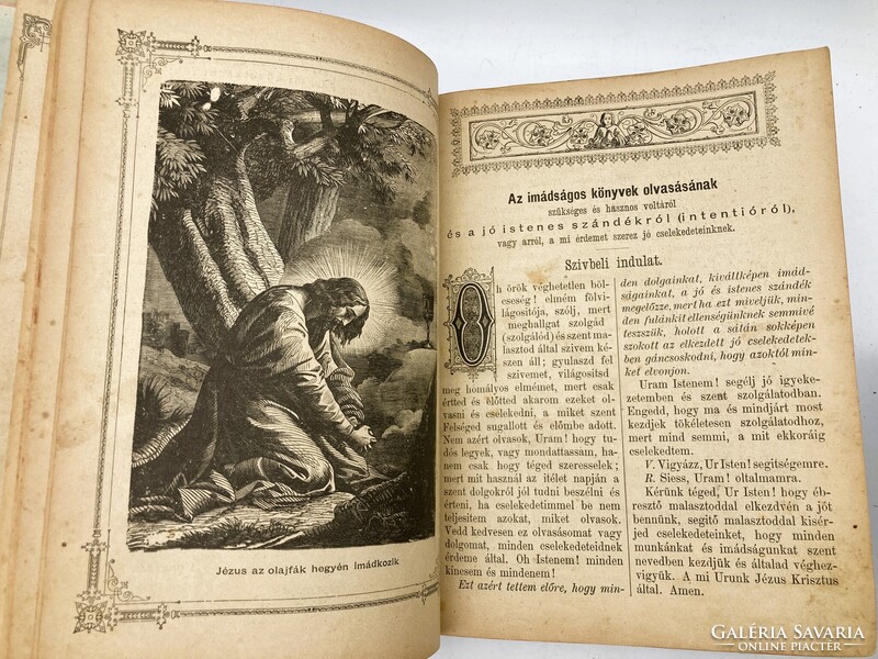 Arany Korona, antik imádságos és énekes könyv, 1891 - metszetekkel gazdagon illusztrálva
