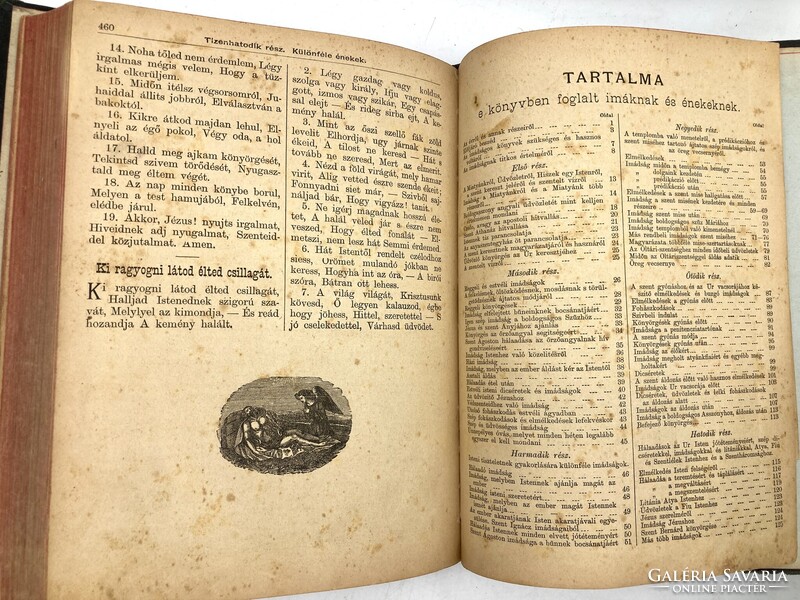 Arany Korona, antik imádságos és énekes könyv, 1891 - metszetekkel gazdagon illusztrálva