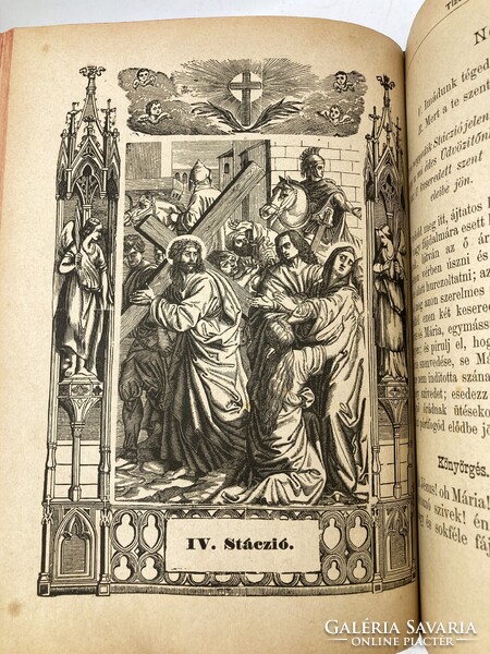 Arany Korona, antik imádságos és énekes könyv, 1891 - metszetekkel gazdagon illusztrálva