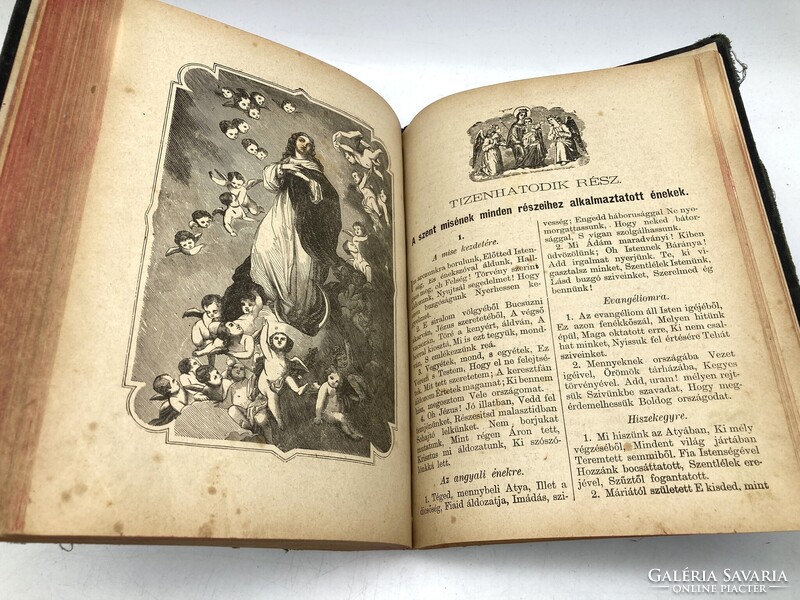 Arany Korona, antik imádságos és énekes könyv, 1891 - metszetekkel gazdagon illusztrálva