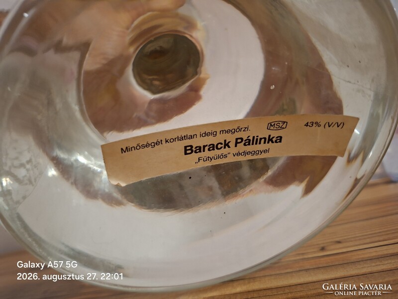 Pálinka Ritkaság ! Barack Pálinka 4 Literes !!! 48 cm magas üveg !