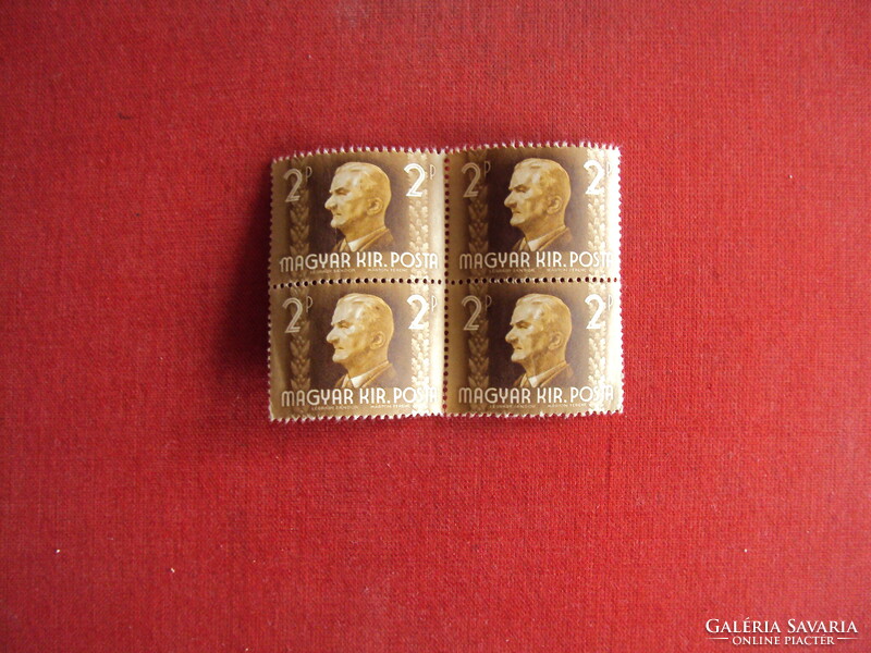 Magyar postatiszta 4-es tömbben-4