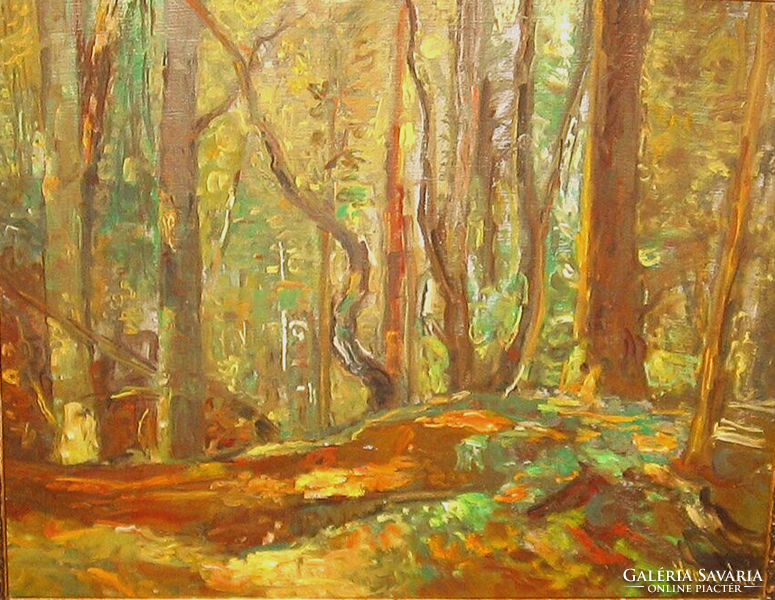 GARANTÁLTAN EREDETI CSODÁS HERMAN  LIPÓT /1884-1972/ KÉP:  AZ ŐSZ SZÍNEI