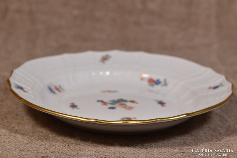 Meissen porcelán desszerttányér Streublumen virágcsokor Németország