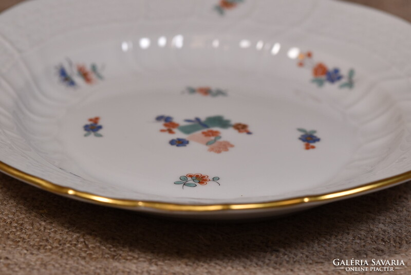 Meissen porcelán desszerttányér Streublumen virágcsokor Németország