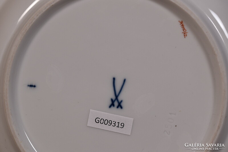 Meissen porcelán desszerttányér Streublumen virágcsokor Németország