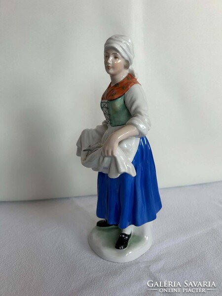 Herendi Halárus nő porcelán figura - 5703 - kézzel festett - 25 cm - hibátlan