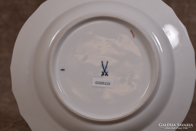 Meissen porcelán desszerttányér Streublumen virágcsokor Németország