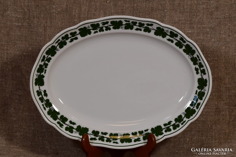 Meissen XL porcelán kínálótál szőlőinda Németország