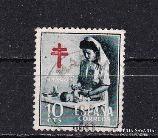 1953 Spanyolország 10c Tuberkulózis elleni postai illetékbélyeg