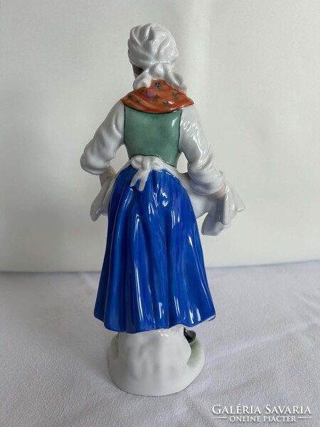 Herendi Halárus nő porcelán figura - 5703 - kézzel festett - 25 cm - hibátlan