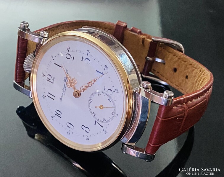 Különleges IWC Schaffhausen zsebóra beépítés (Marriage Watch) – 48 mm – Üveg hátlapos