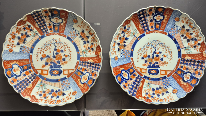 Imari falidisz tányér párban Hatalmas!!! 47cm !