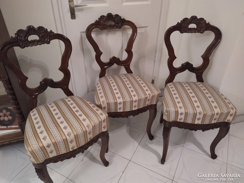 Biedermeier szék 3db múzeumi állapot