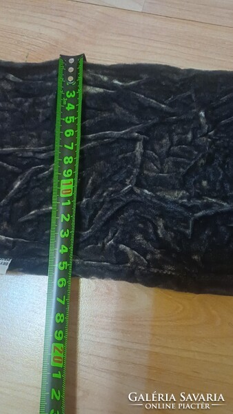 Lua luxus bársonysál fekete-bordó színben, selyemmel – 155×15 cm
