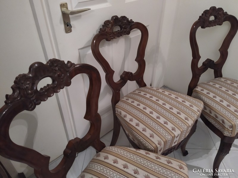 Biedermeier szék 3db múzeumi állapot