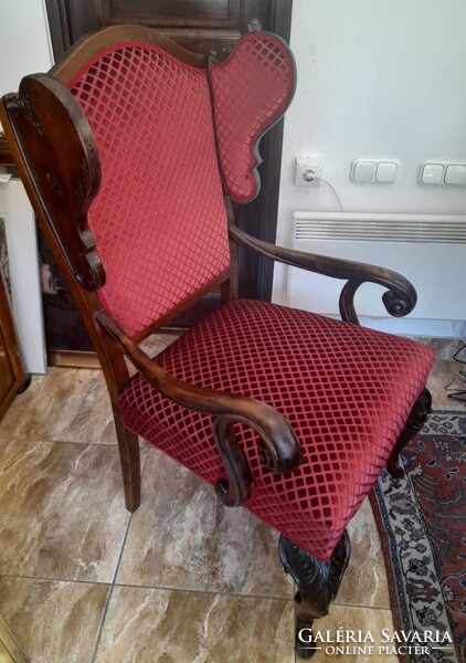 Elegáns, klasszikus füles fotel (wingback karosszék)