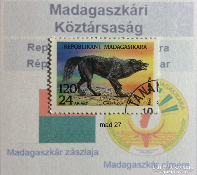 Madagaszkár bėlyeg -hiánypótl. ( mad 27)