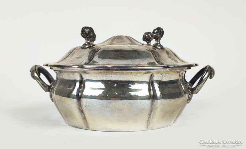 RARE, ANTIQUE, BICSI SILVER-PLATED COVERED DISH (BONBONIER?) FROM THE 1920s