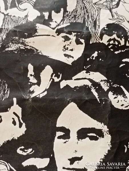 Beatles híres, 1966-os Revolver albumának eredeti brit promóciós posztere (Klaus Voormann ikonikus g