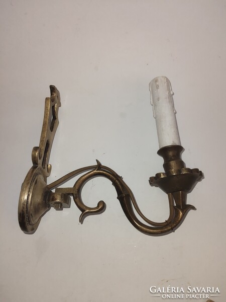 Antique Flemish Bronze Wall Sconces Pair