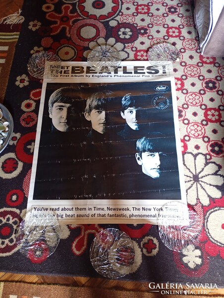 1964 'Meet The Beatles!' Official American Album Promotional Poster by Capitol Records