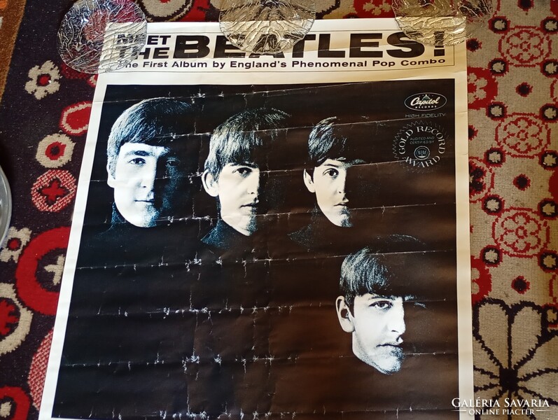 1964 'Meet The Beatles!' Official American Album Promotional Poster by Capitol Records