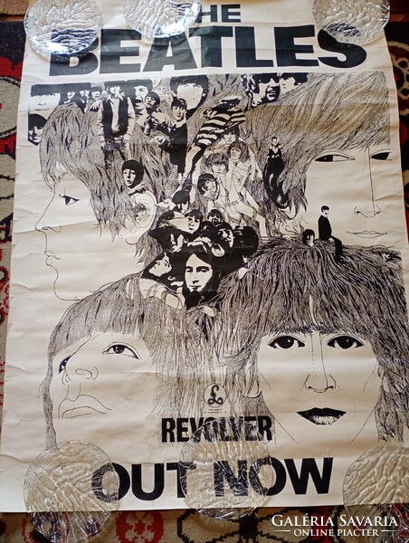 Beatles híres, 1966-os Revolver albumának eredeti brit promóciós posztere (Klaus Voormann ikonikus g