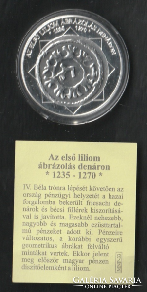 Magyar nemzet pénzérméi, Az első liliom ábrázolás dénáron 1235-1270