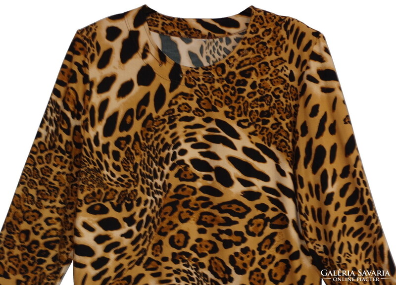 Rugalmas ocelot mintás tunika XXL-es 47